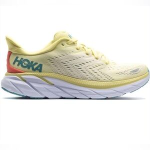 Hoka Clifton 8 Yellow / White Sneakers Shoes Running Women's Size 8B